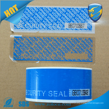 Ruban anti-effraction avec ligne de perforation et numéro de série / ruban de sécurité
